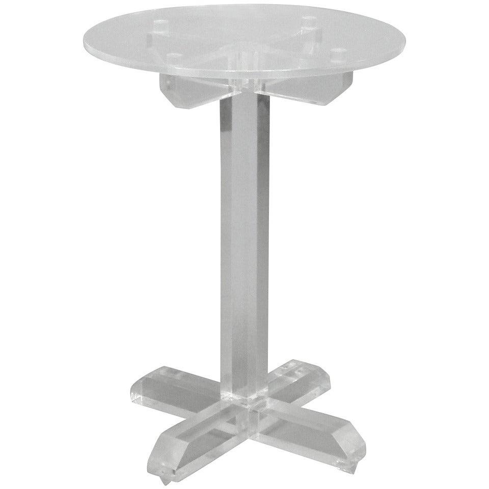 Acrylic Lucite Occasional Table in the Style of The Ritts Co. For Sale