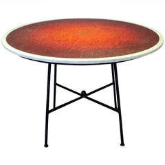 Sunburst Mosaic Marble Top Dining Table attributed to Vladimir Kagen 6