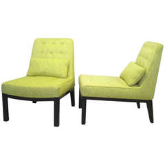 Pair of Dunbar Armless Lounge Chairs by Edward Wormley