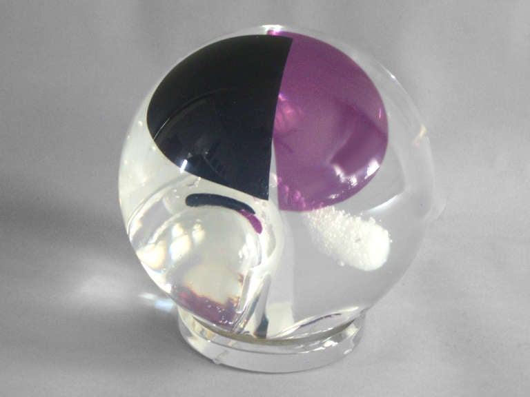 Hand-Crafted Lucite Poly Sphere Sculpture