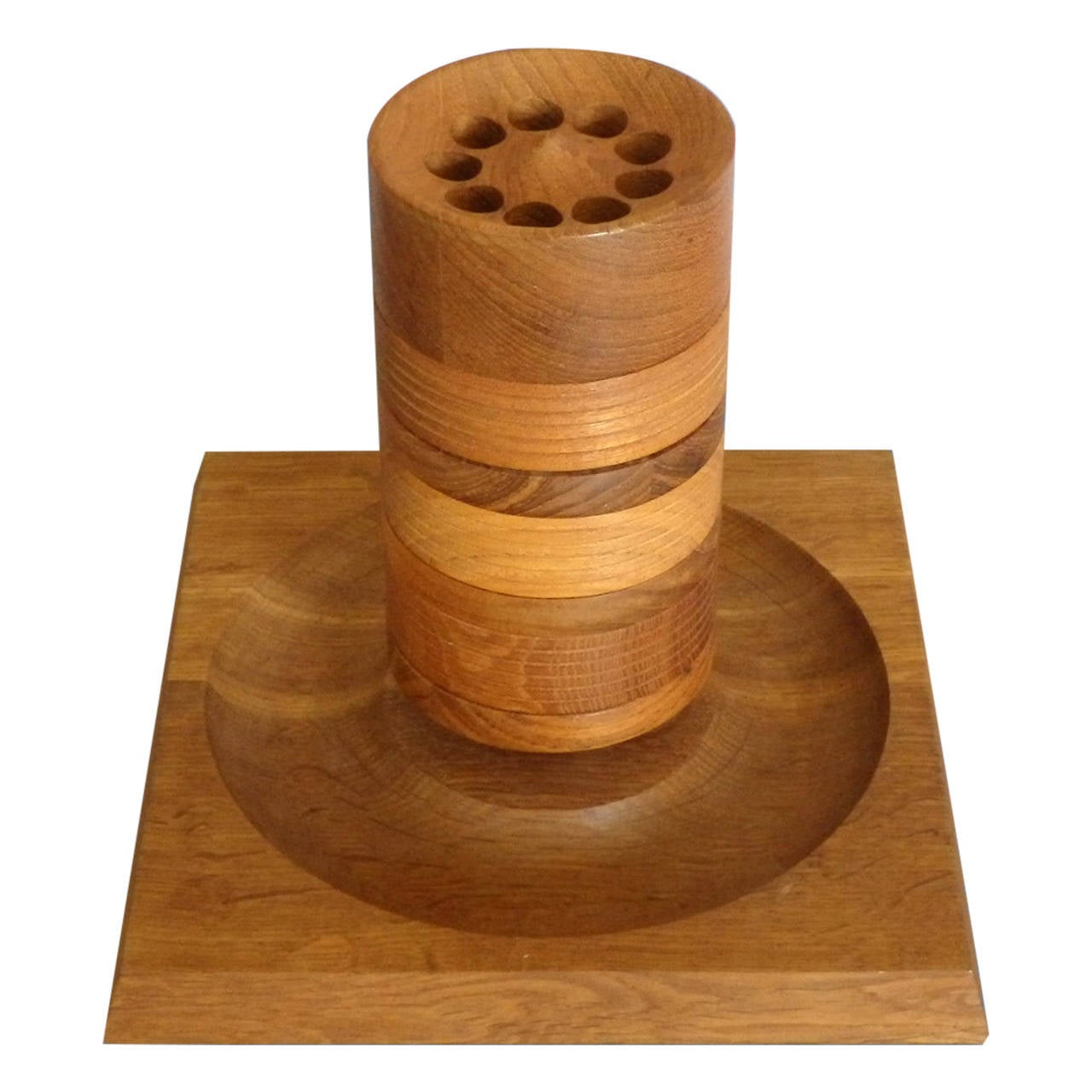 Turned Wood Danish Teak Tower Game by Skjode Skjern at 1stDibs skjode