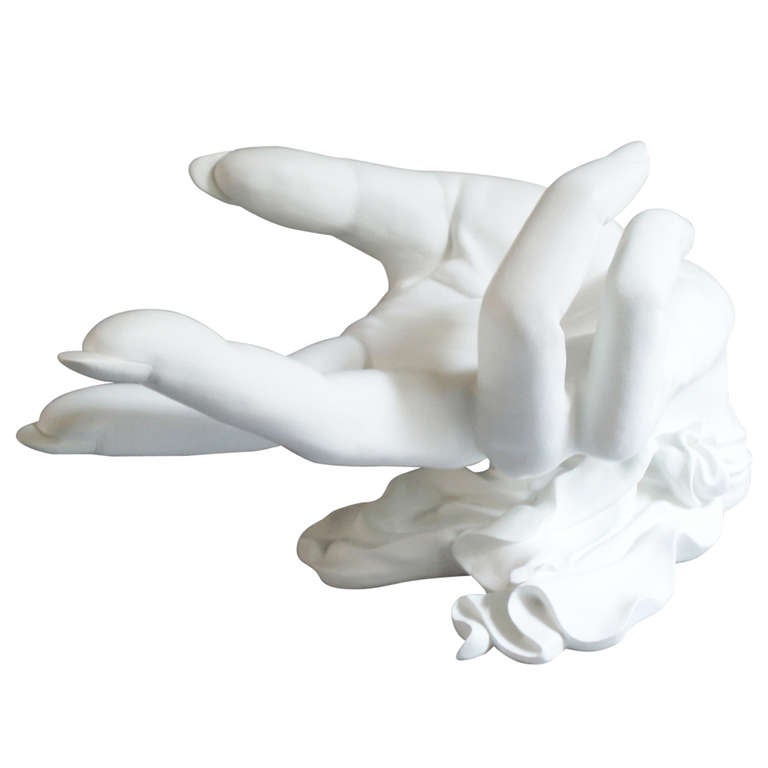 Large Hand Form Resin Cast Sculpture For Sale at 1stdibs