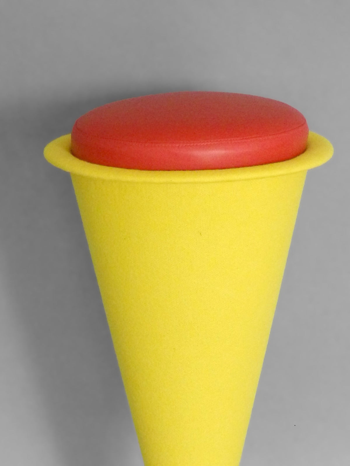 Mid-Century Modern Verner Panton Op-Pop Mod Cone Bar Stool