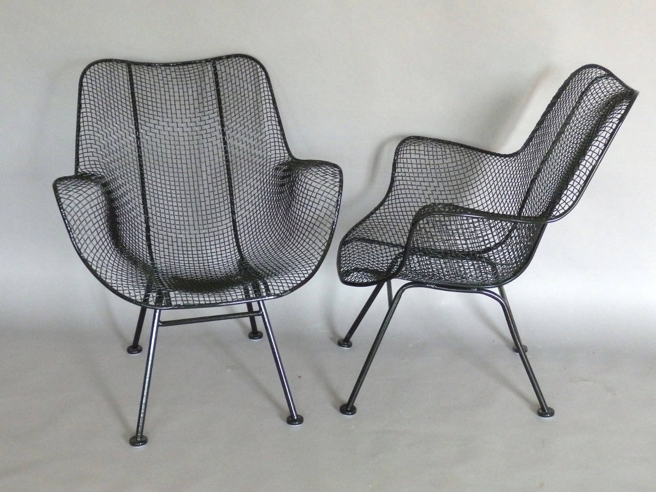 American Pair of Woodard High-Back Lounge Chairs
