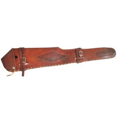 American West Tooled Leather Saddle Holster