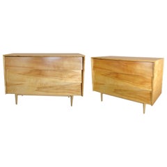 Pair of Large Early Modernist Florence Knoll Chests for Knoll
