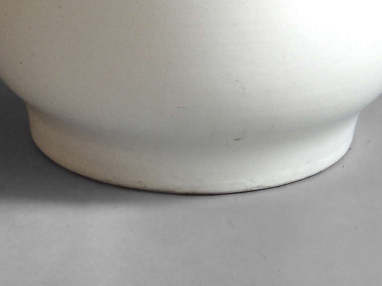 American Large Matte White Planter Pot by Gainey Pottery