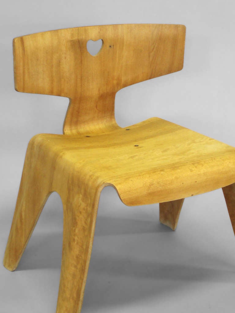 American Charles Eames Molded Plywood Child's Chair