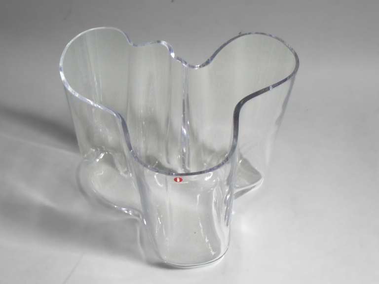 Free Form Glass Bowl by Alvar Aalto for Iitala In Excellent Condition In Ferndale, MI