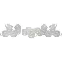 Set of Eighteen Punchbowl Cafe Glasses by Wilhelm Wagonfeld 1