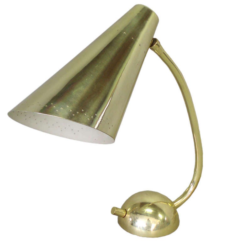 Weighted Base Brass Desk Lamp By Kurt Versen At 1stdibs Weighted Base Brass Desk Lamp By Kurt Versen For