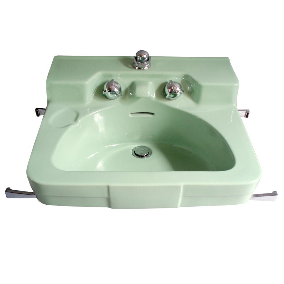 Art Moderne Porcelain Sink by Henry Dreyfuss for Crane