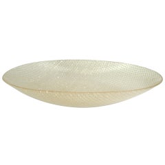 Large Acrylic Bowl with Gold Wire Embellishment