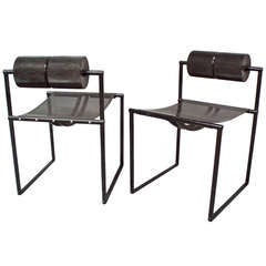 Pair of Architect Post Modern Seconda Chairs by Mario Botta