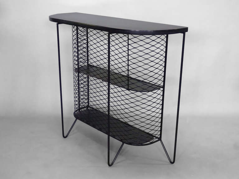 American Wrought Iron Bar with Bar Stools by Arthur Umanoff