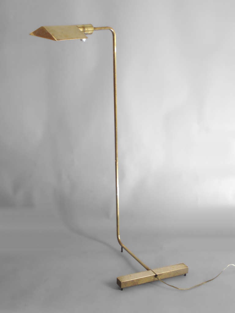 Late 20th Century Pair of Adjustable Brass Reading Lamps by Cedric Hartman