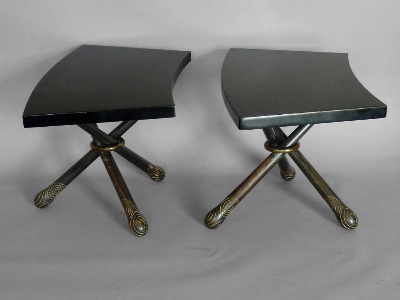 Mid-Century Modern Pair of Mildred Warder Occasional Tables