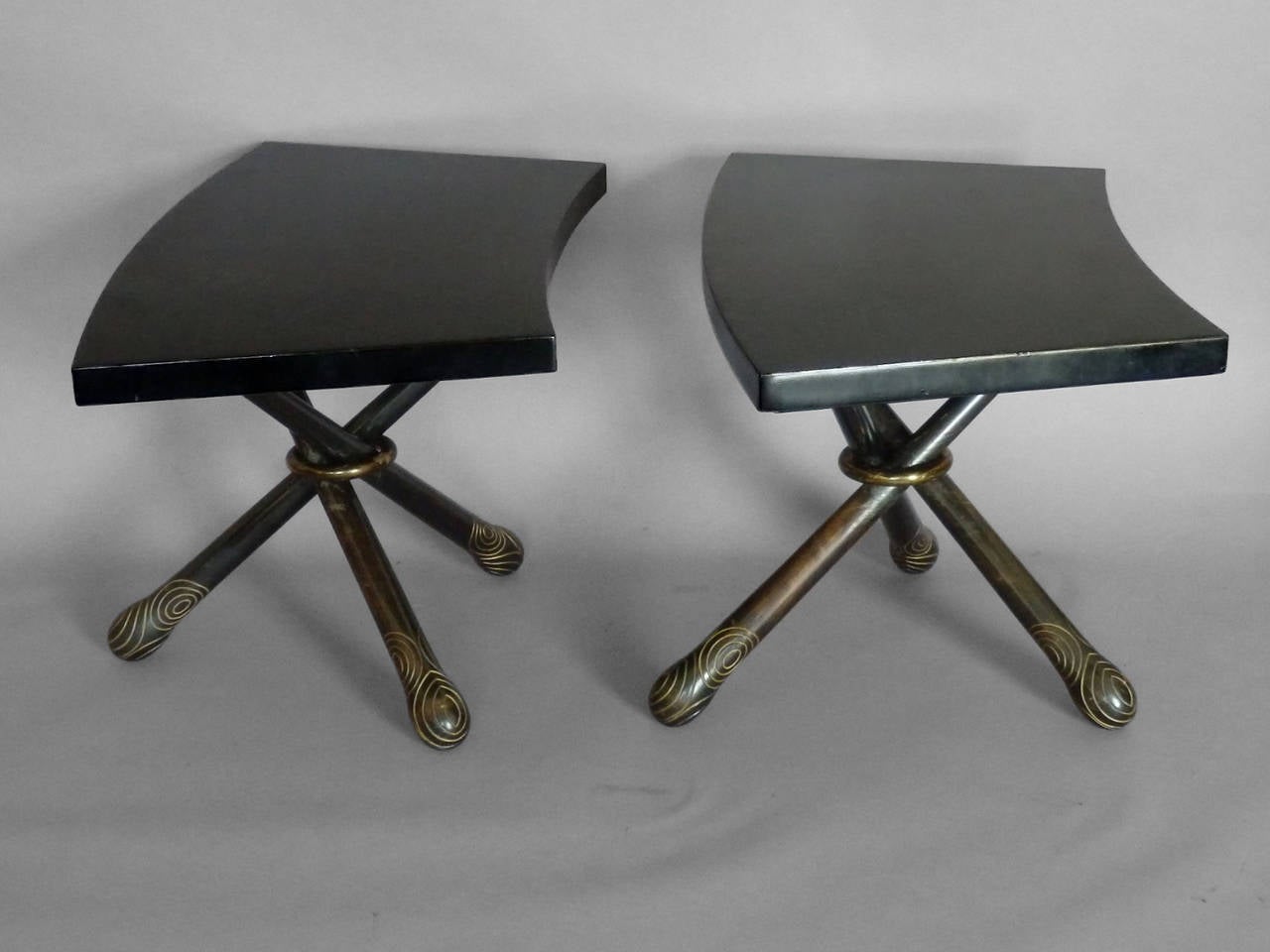 Mid-Century Modern Pair of Mildred Warder Occasional Tables For Sale