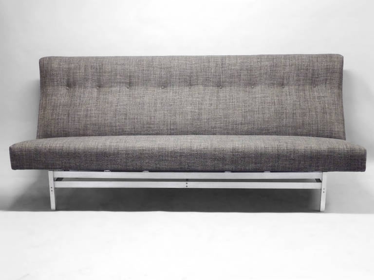 American Aluminum Frame Armless Couch by Jens Risom