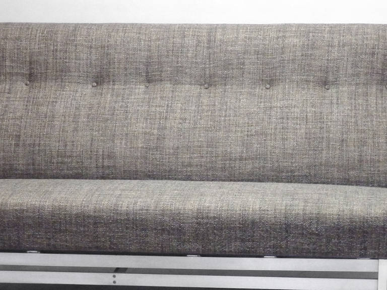 Mid-20th Century Aluminum Frame Armless Couch by Jens Risom