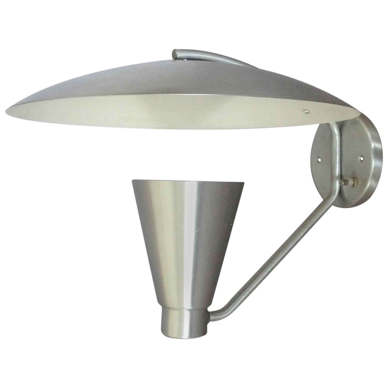 Aluminum Cone with Deflector Wall Sconce For Sale
