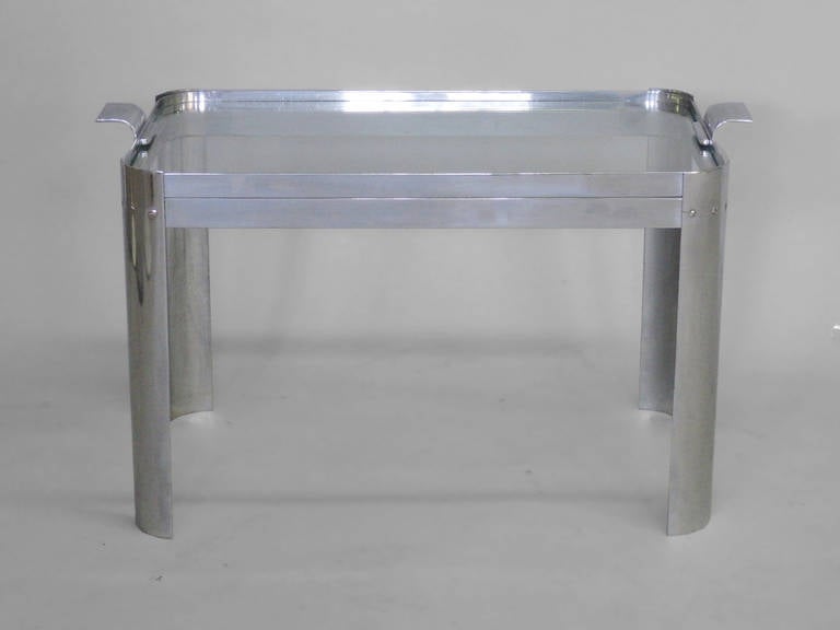 Machine Age Moderne Chrome Tray Table in the Style of Wolfgang Hoffman