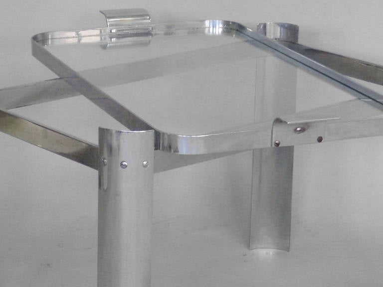 Mid-20th Century Machine Age Moderne Chrome Tray Table