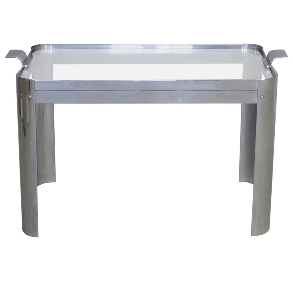 Machine Age Moderne Chrome Tray Table