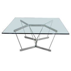 Seldom Seen George Nelson Architectural Chrome Base Catenary Coffee Table