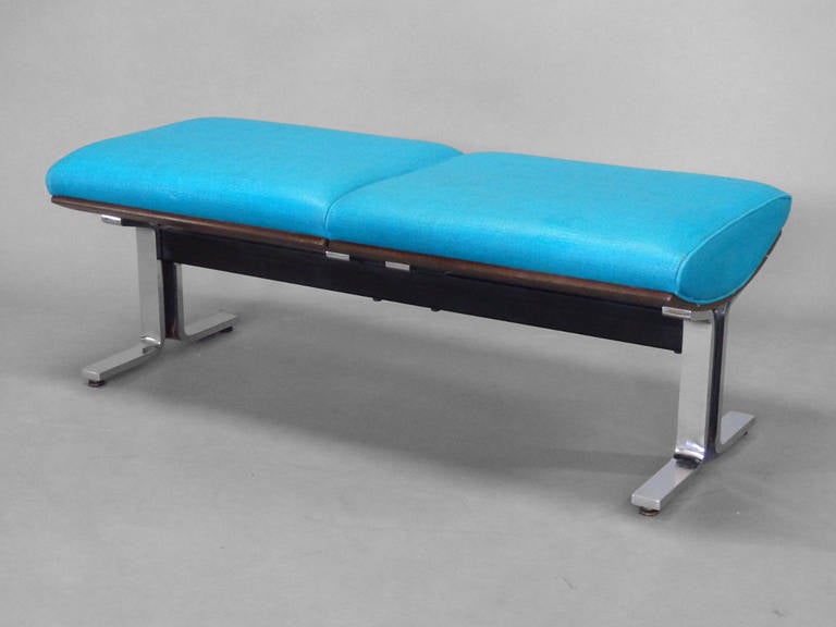 Solid Chrome Steel Two-Seat Bench by Thonet