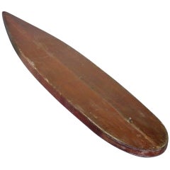 Vintage Early "Kook" or "Cigar" Box Hollow Chambered Surfboard