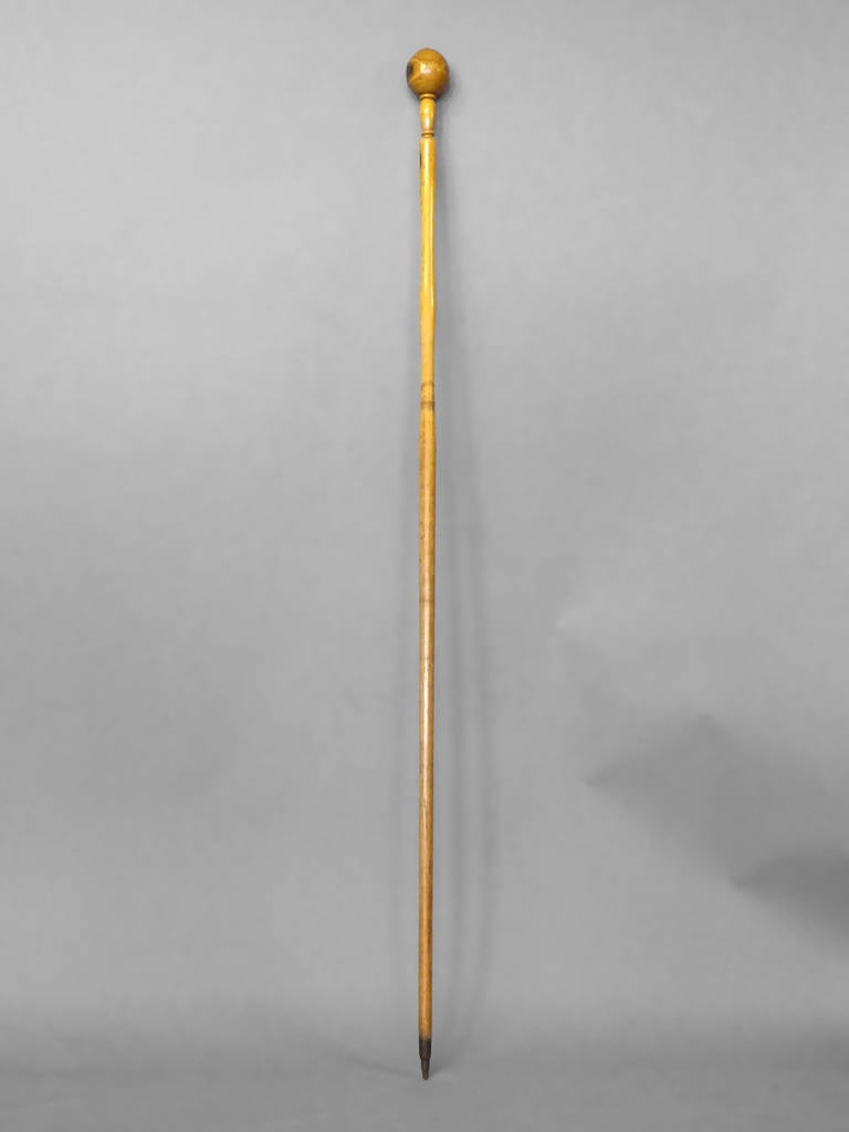 Early 20th century teacher's pointer wand, studio turned maple.
