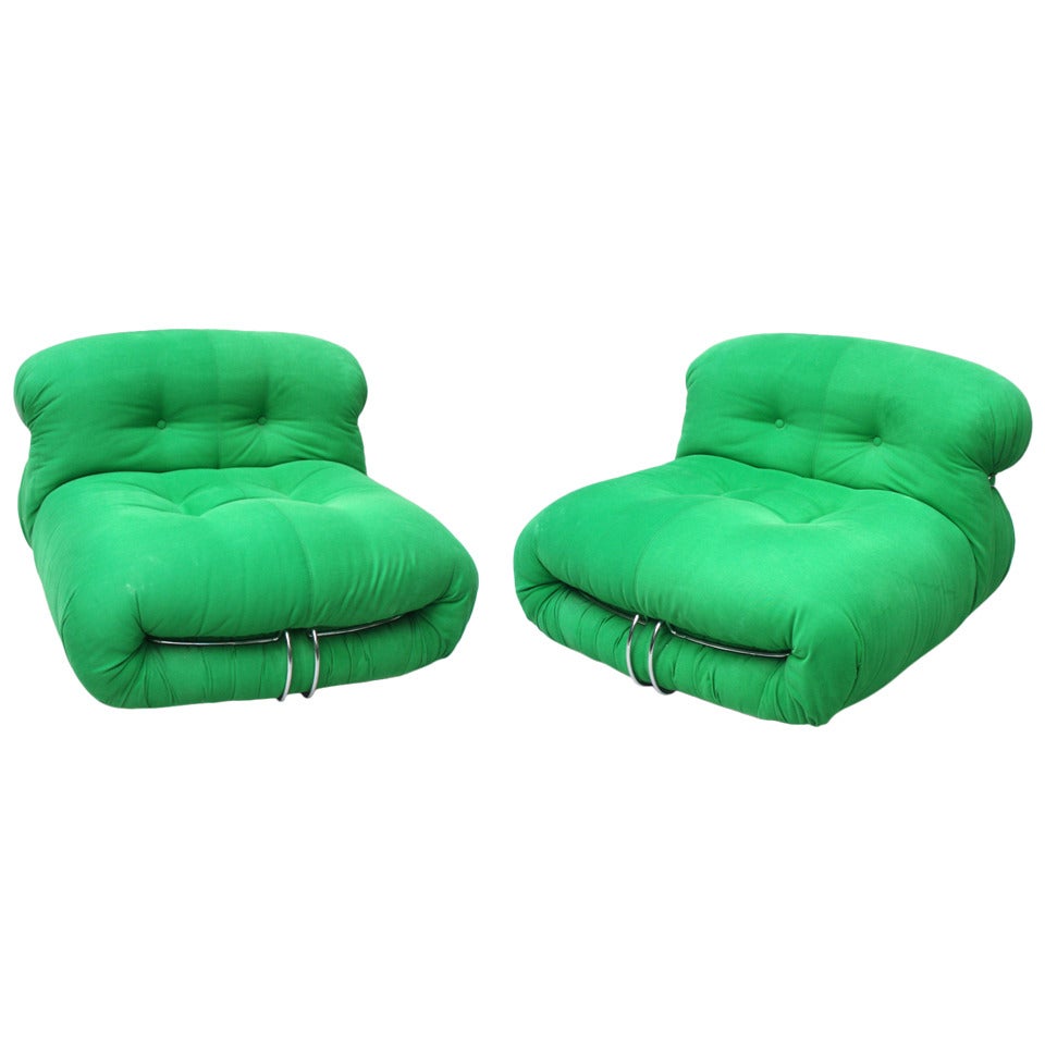 Pair of Sorianna Chairs by Tobia Scarpa for Cassina