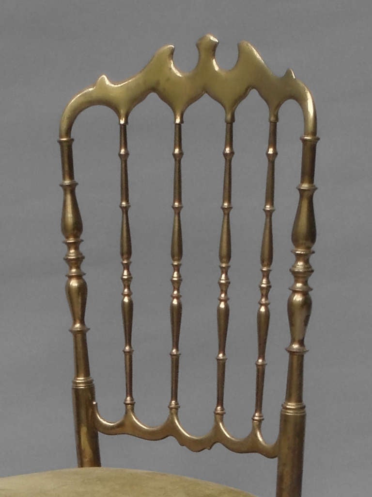 Brass Italian Occasional Chair 1