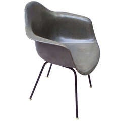 Dark Gray  Fiberglass Chair by Charles and Ray Eames for Herman Miller