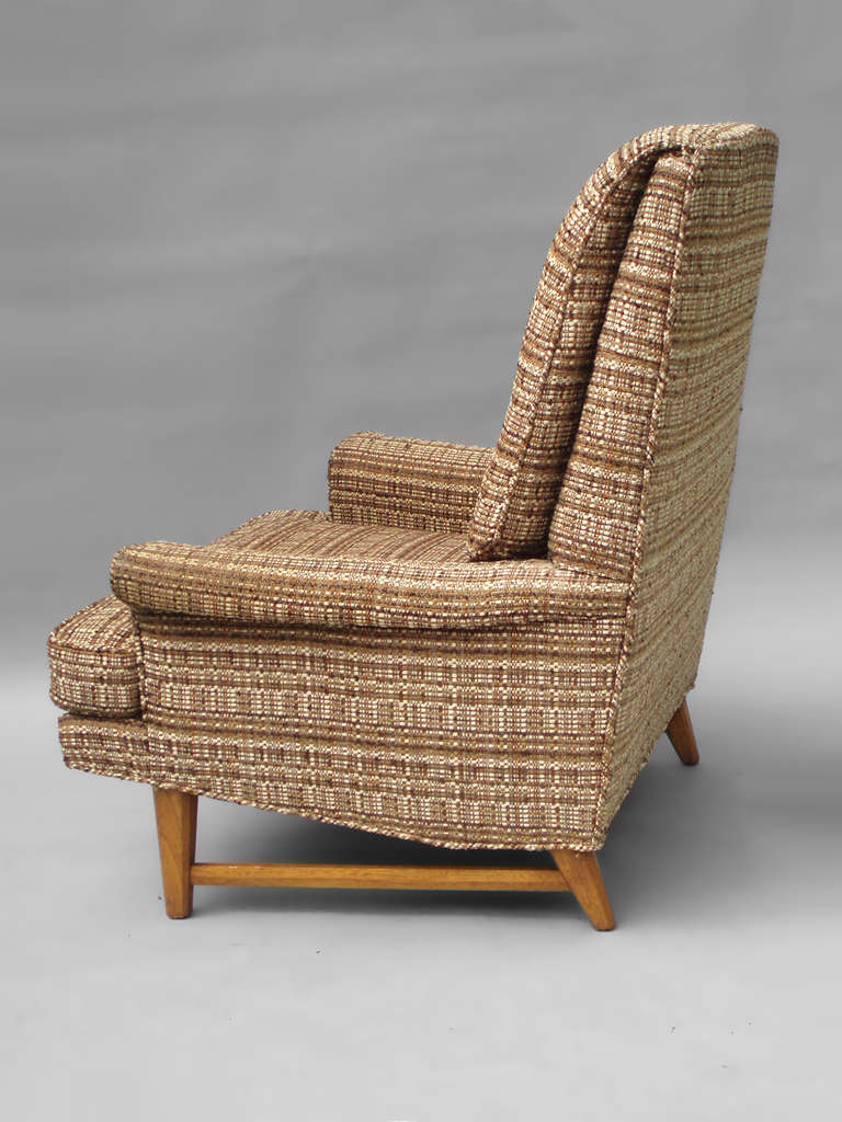 High Back Reading Lounge Chair Attributed to Edward Wormley