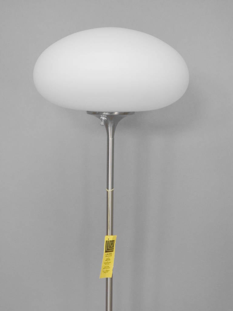 Mid-Century Modern Brand New Old Stock Mushroom Globe Laurel Floor Lamp