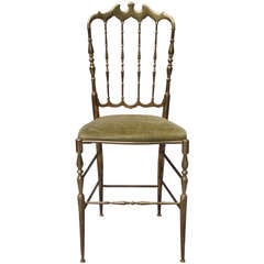 Brass Italian Occasional Chair