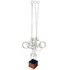 Large Kinetic Wire Sculpture by Joseph Burlini 5