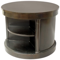 Ebonized Drum Occasional Table by Michael Taylor for Baker