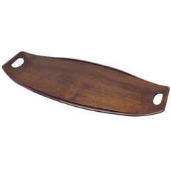 Early Staved Teak Serving Tray by Jens Quistgaard for Dansk