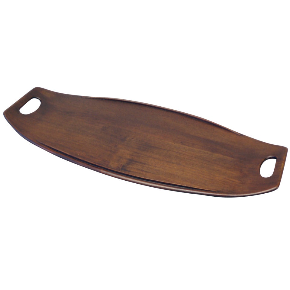 Early Staved Teak Serving Tray by Jens Quistgaard for Dansk
