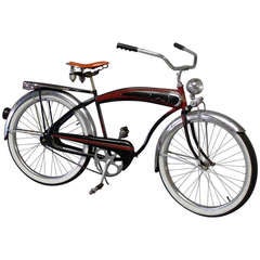 Gentlemans Art Deco streamlined Balloon Tire Spring Suspension tank Bicycle