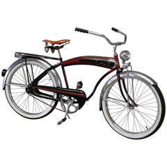 Gentlemans Art Deco streamlined Balloon Tire Spring Suspension tank Bicycle