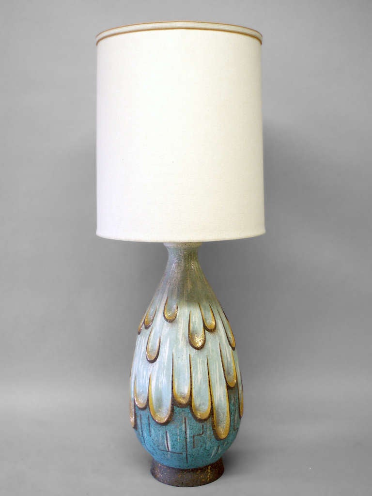 Large Dramatic Bisque Table Lamp.
14