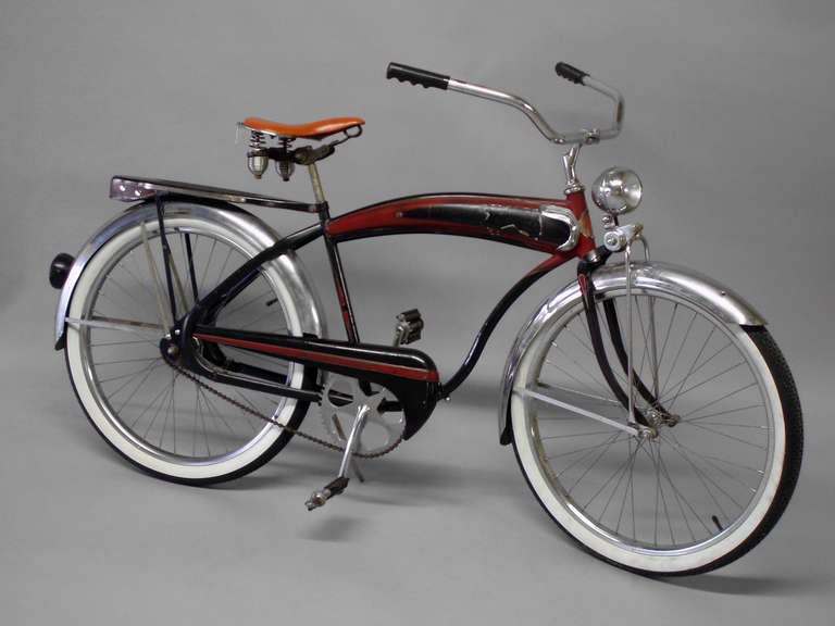 Gentlemans Balloon Tire Spring Suspension Bicycle.
Motorcycle Inspired Art Deco era Bicycle by Colsen. 26