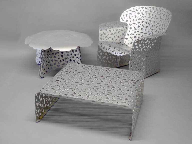 Three Piece Aluminum Outdoor Set by Richard Schultz for Knoll