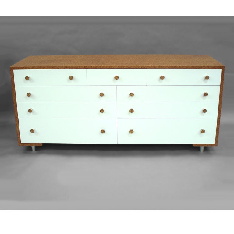 Cork and Lacquered Mahogany Bedroom Dresser by Paul T. Frankl at 1stDibs