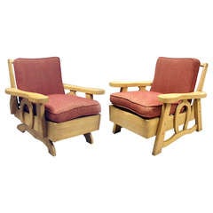 Pair of Cabin or Lodge Chairs Branded Wythe Craft Dude Ranch