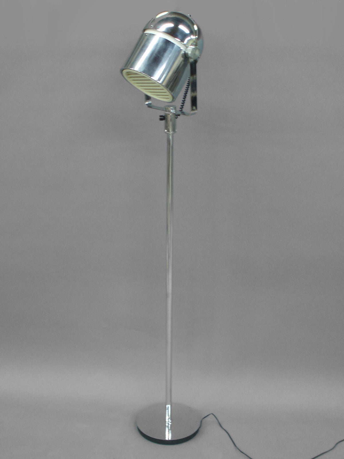 Chrome Helmet Floor Lamp